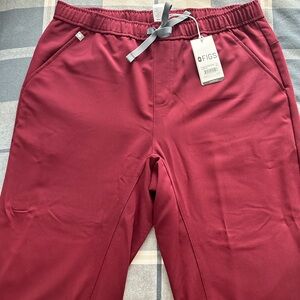 Figs Men's Burgundy Tansen Jogger Scrubs